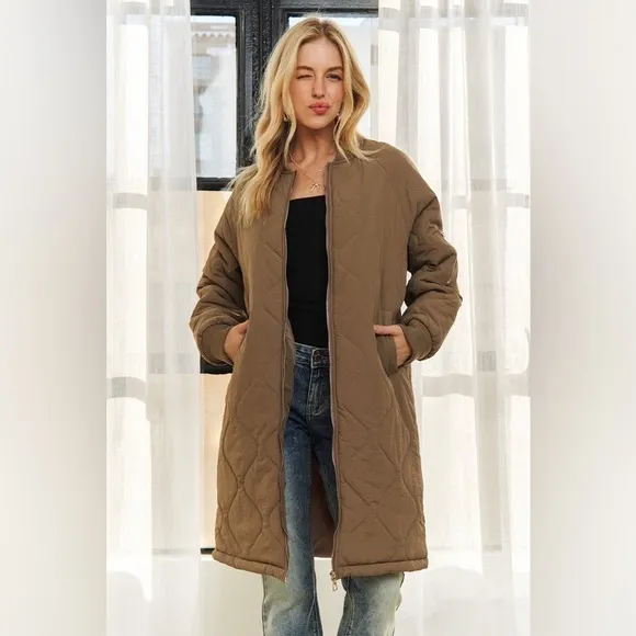 ADORA Zip Up Long Utility Jacket