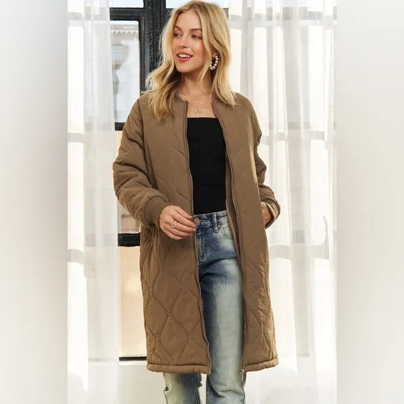 ADORA Zip Up Long Utility Jacket