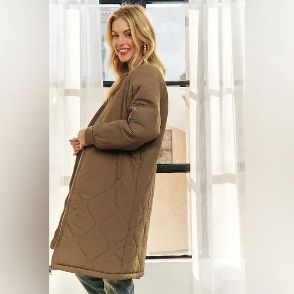 ADORA Zip Up Long Utility Jacket