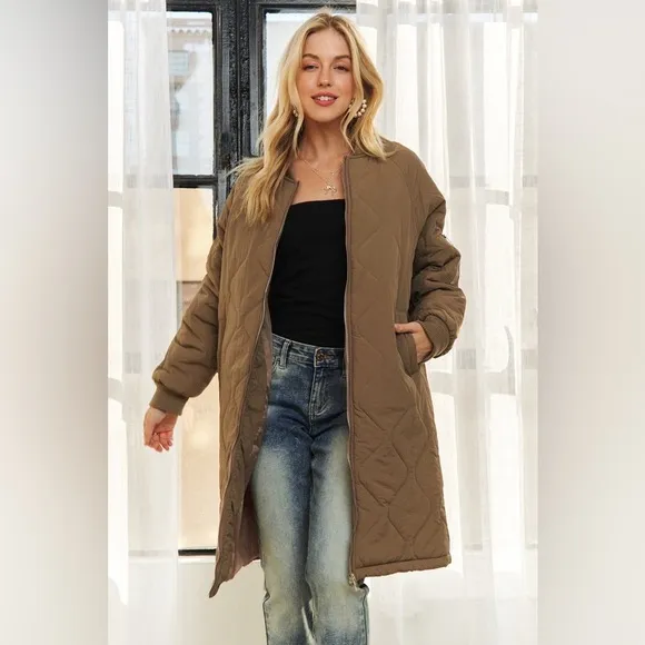 ADORA Zip Up Long Utility Jacket