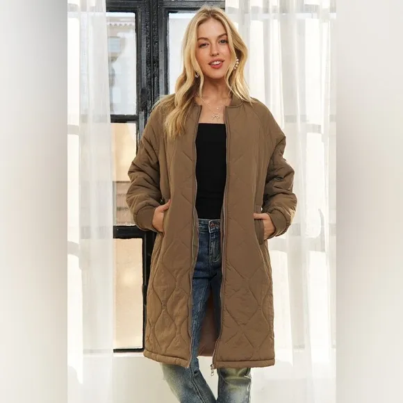ADORA Zip Up Long Utility Jacket