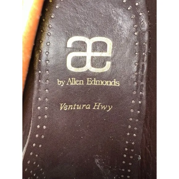 AE ALLEN EDMONDS VENTURA HWY PENNY LOAFER BROWN CALF LEATHER SHOES SIZE 11B