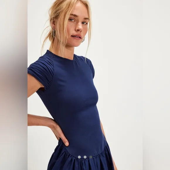 Afternoon Elegance Midi Dress - indigo pura NWOT