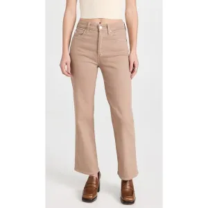 AG Adriano Goldschmied Tan Khaki Kinsley High Rise Pop Crop Jeans Size 32