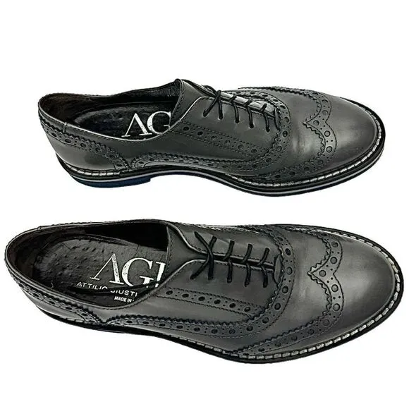 AGL ATTILIO GIUSTI LEOMBRUNI Women’s Lace Up Casual Oxfords Size EU 38 US 7