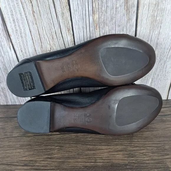 AGL Monika Cap Toe Ballet Flats Women’s Sz 8.5 EU 38.5 Black Gold (VGC)