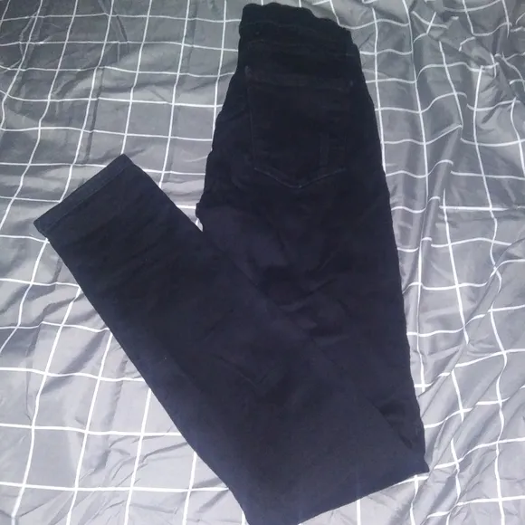 Agolde Sophie High Rise Black Distressed Jeans 27