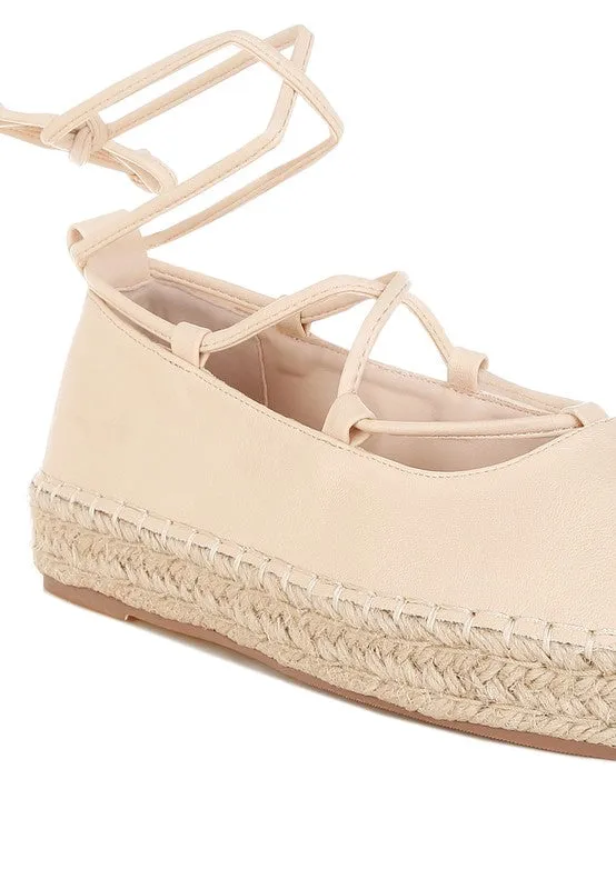 Alaya Woven Toe Lace-Up Espadrilles