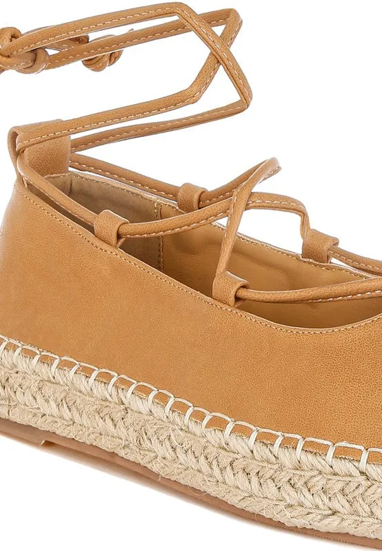 Alaya Woven Toe Lace-Up Espadrilles