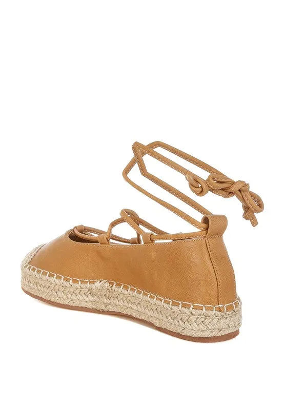 Alaya Woven Toe Lace-Up Espadrilles