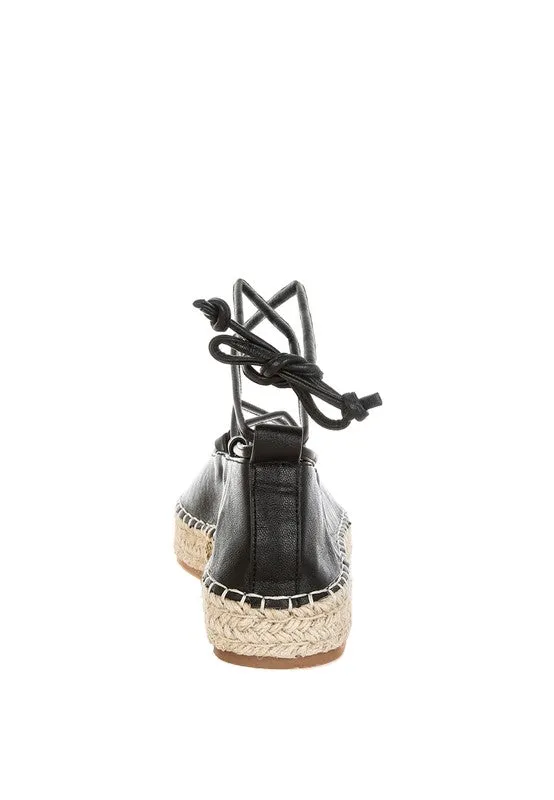 Alaya Woven Toe Lace-Up Espadrilles