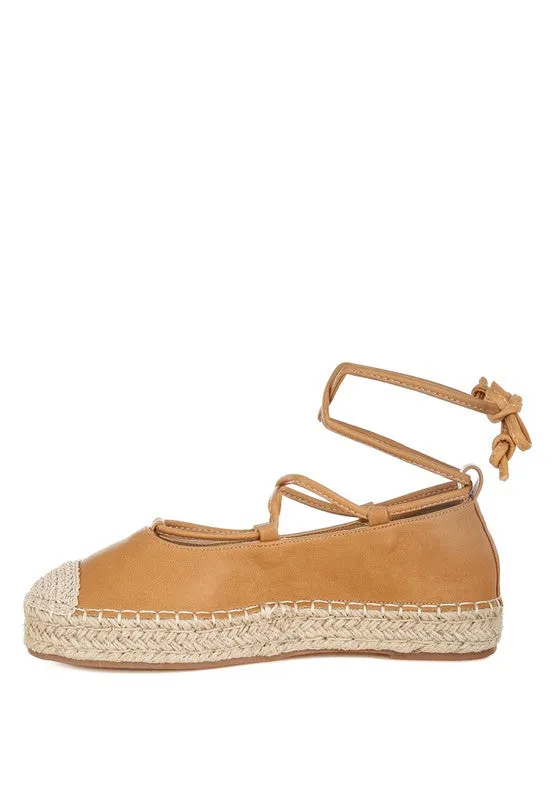 Alaya Woven Toe Lace-Up Espadrilles