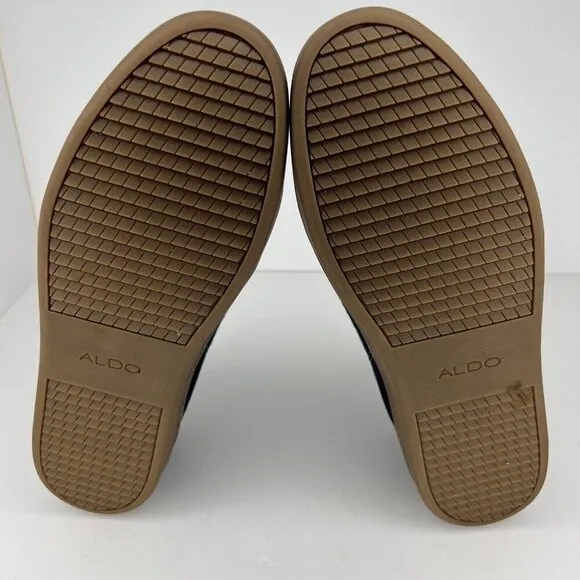 ALDO Casual Two-Tone Navy Suede and Faux Leather Premium Loafers Mens Size 12