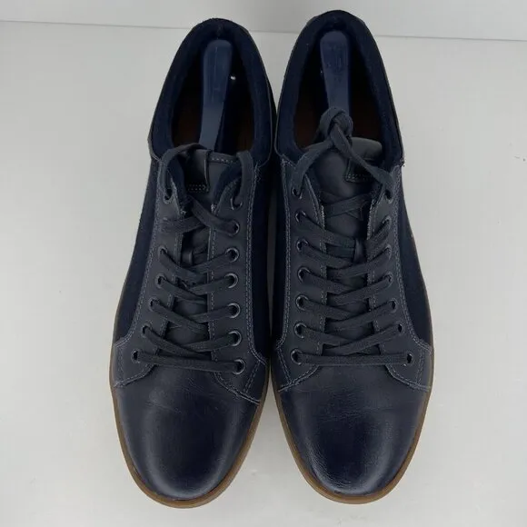ALDO Casual Two-Tone Navy Suede and Faux Leather Premium Loafers Mens Size 12