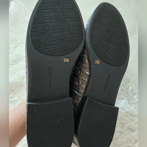 Alex Marie the GilmoreTwo Hardware Bit Loafers. Size 8. New.Printed fabric upp