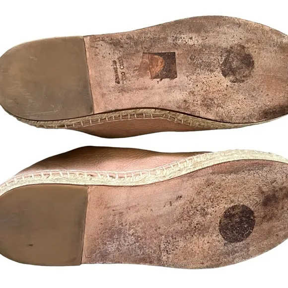 Alexander Wang 254434 Nubuck Leather Devon Front Zip Espadrille Flats Blush