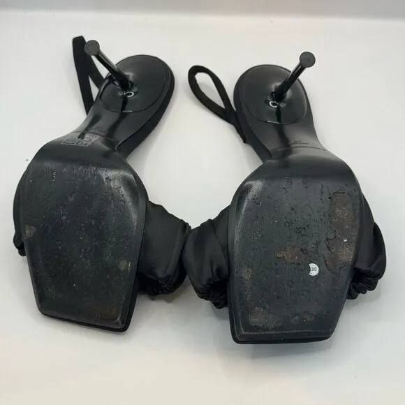 Alexander Wang Black Scrunchie Julie Heeled Sandals size 37 (US 7)