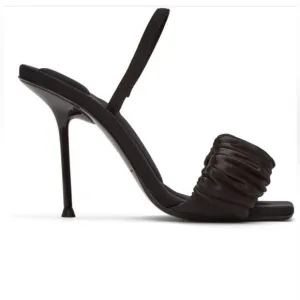 Alexander Wang Black Scrunchie Julie Heeled Sandals size 37 (US 7)
