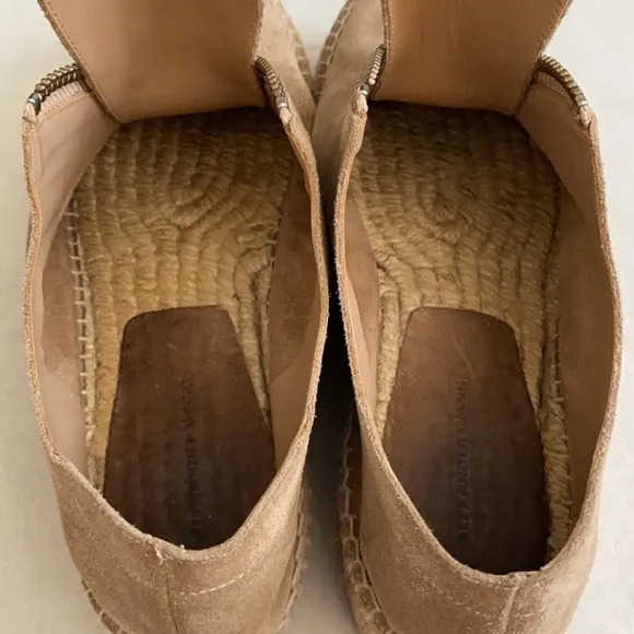 Alexander Wang | Devon Nubuck Suede Leather Zip Front Espadrille Shoes (36)