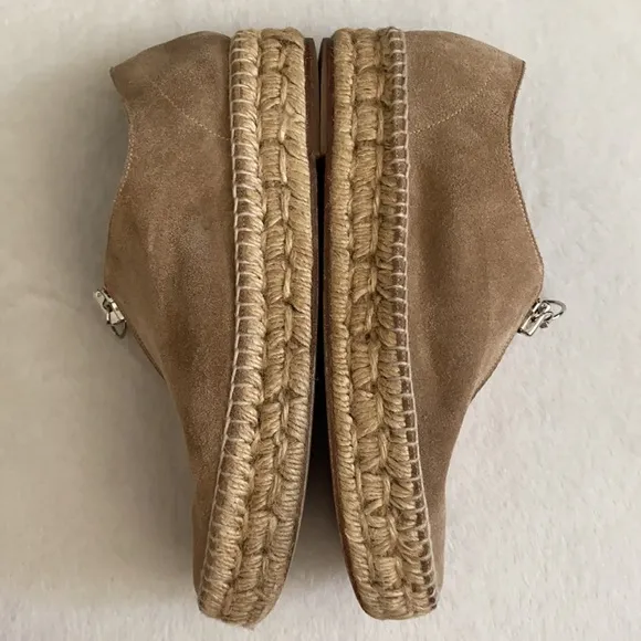 Alexander Wang | Devon Nubuck Suede Leather Zip Front Espadrille Shoes (36)