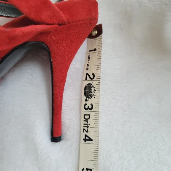Alexander Wang Nora Red Suede Strappy Ankle Wrap Stiletto Heels