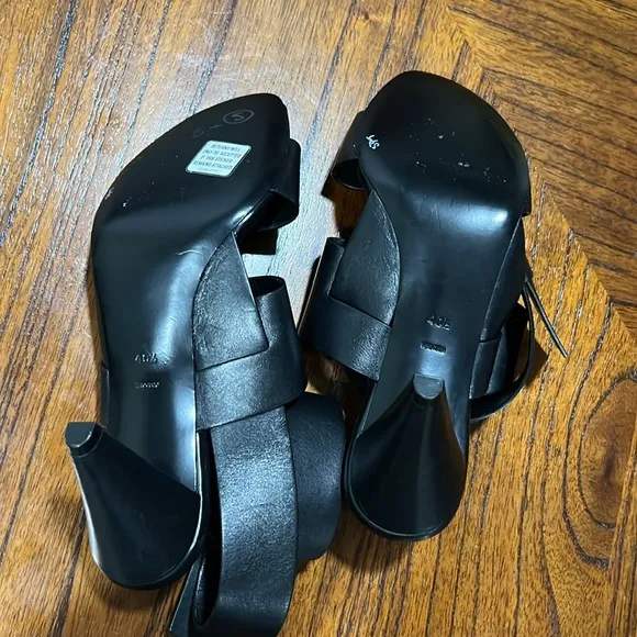 ALEXANDER WANG  wrap around Sandals Black Leather
