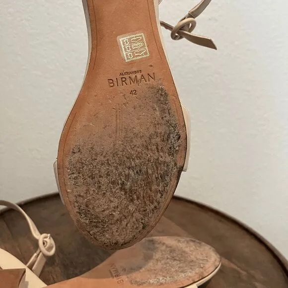 Alexandre Birman Clarita 30 Eggshell Ankle Strap Sandals Women's Size 42 US 12