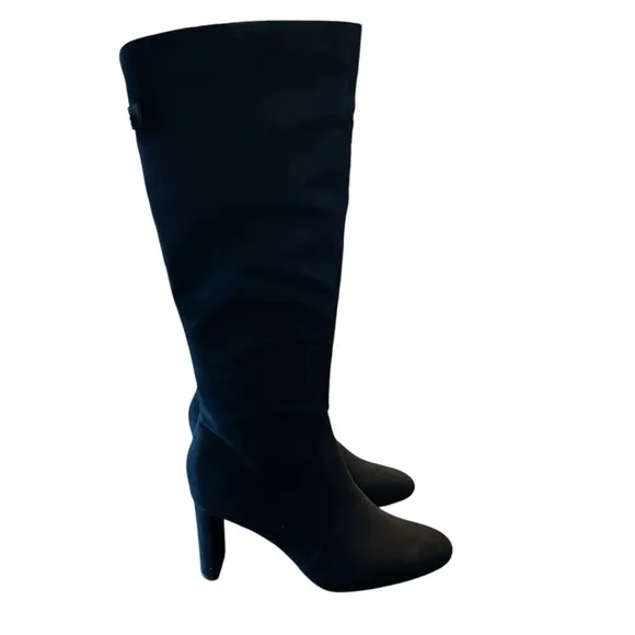 Alfani Adelayde Knee High Thin Block Heel Dress Boots Black Size 5