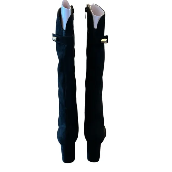 Alfani Adelayde Knee High Thin Block Heel Dress Boots Black Size 5