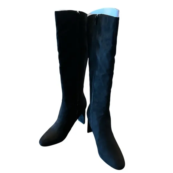 Alfani Adelayde Knee High Thin Block Heel Dress Boots Black Size 5