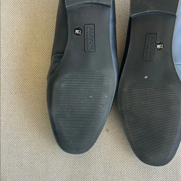 Alfani Black Leather Loafers with Gold Hardware