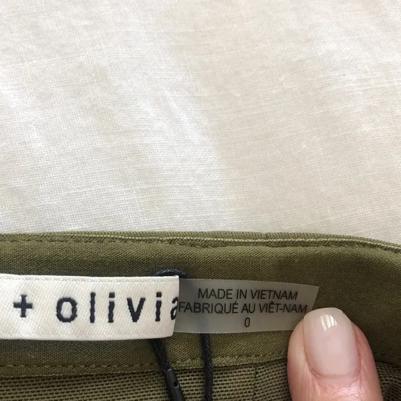Alice and Olivia olive midi skirt.