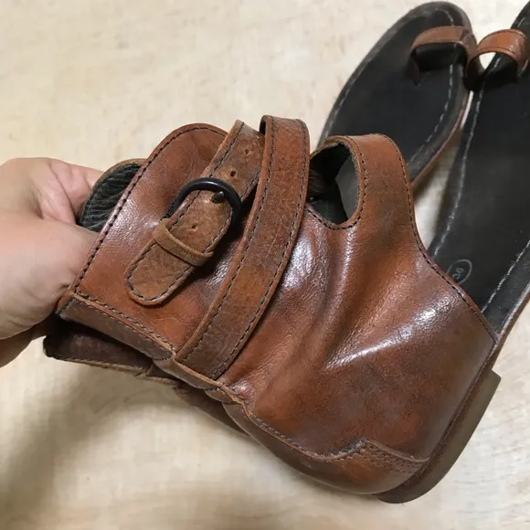 All Saints Leather Wrap Sandals Size 6