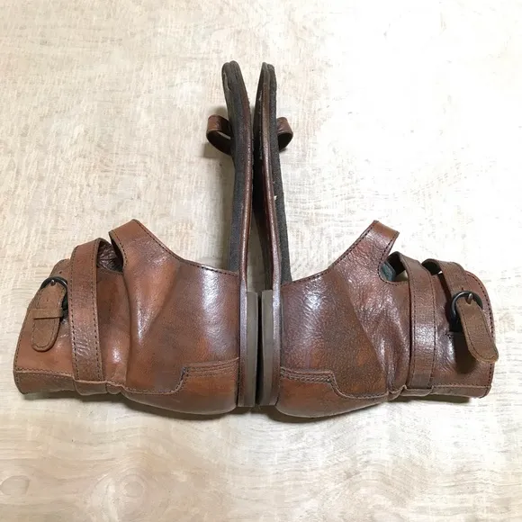 All Saints Leather Wrap Sandals Size 6