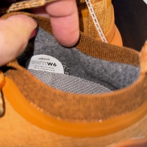 Allbirds NEW Trail Runners SWT womans 6 Shoes Honey Rust Orange Sneakers NEW