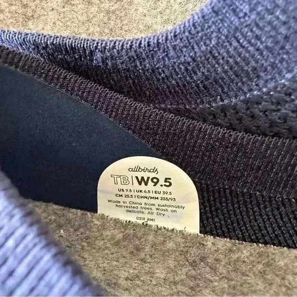 Allbirds Tree Breezers Woven Knit Flats Shoes Blue Sz 9.5