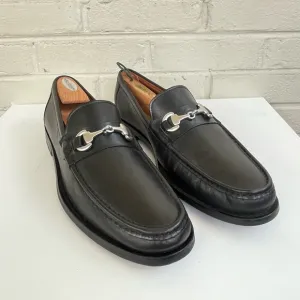 Allen Edmonds Arrezo Black Leather Slip-On Loafers