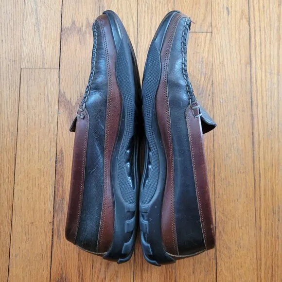 Allen Edmonds Boulder 11 3E Brown Black Leather Slip On Loafers Twee Preppy Acad