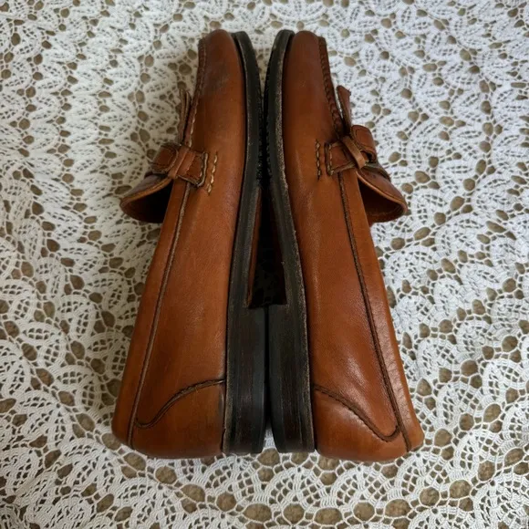 Allen Edmonds Kavanaugh Loafers Fringe Buckle Tan