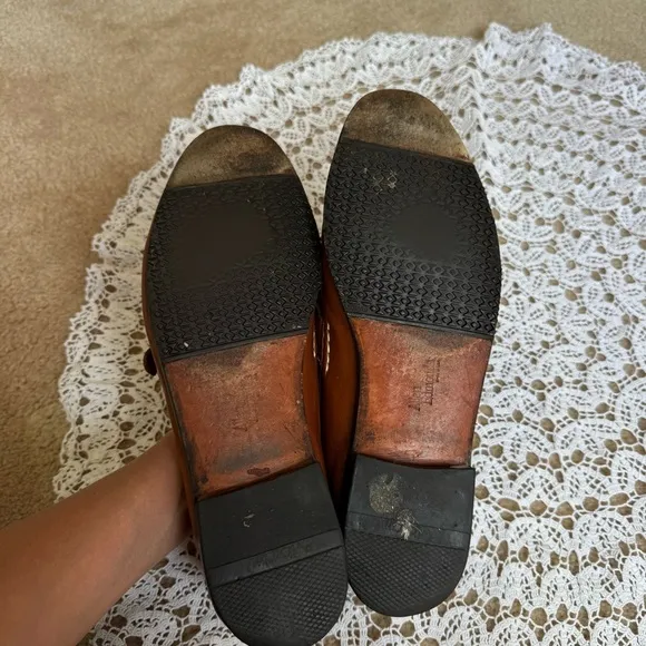 Allen Edmonds Kavanaugh Loafers Fringe Buckle Tan