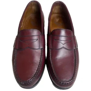 Allen Edmonds Loafers Mens 10 D Burgundy Walden Penny