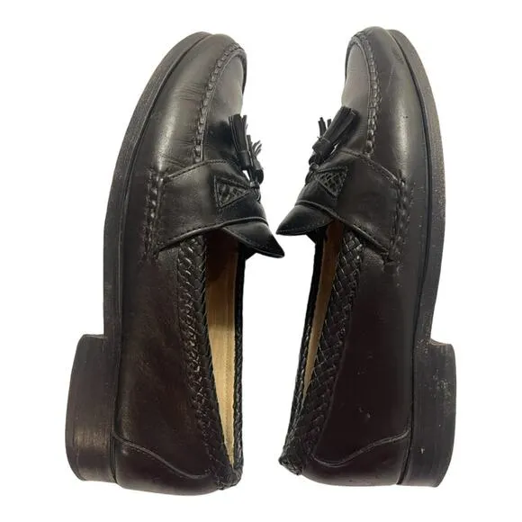 Allen Edmonds Maxfield Tassel Loafers Black Leather Dress Shoes Mens Size 8.5
