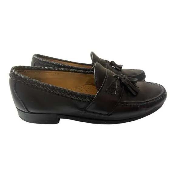 Allen Edmonds Maxfield Tassel Loafers Black Leather Dress Shoes Mens Size 8.5