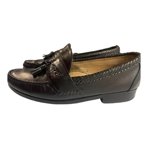 Allen Edmonds Maxfield Tassel Loafers Black Leather Dress Shoes Mens Size 8.5