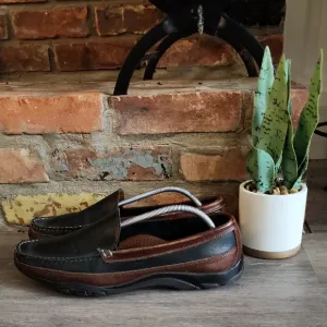 Allen Edmonds Mens Boulder Black Leather Driving Mocs Slip On Loafers Sz 11.5E