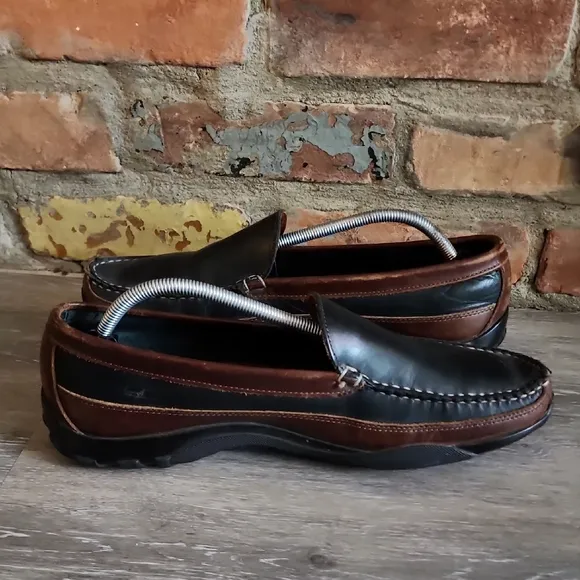 Allen Edmonds Mens Boulder Black Leather Driving Mocs Slip On Loafers Sz 11.5E
