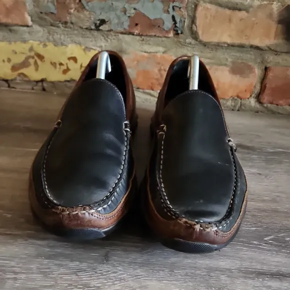 Allen Edmonds Mens Boulder Black Leather Driving Mocs Slip On Loafers Sz 11.5E