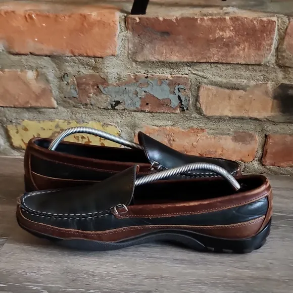 Allen Edmonds Mens Boulder Black Leather Driving Mocs Slip On Loafers Sz 11.5E
