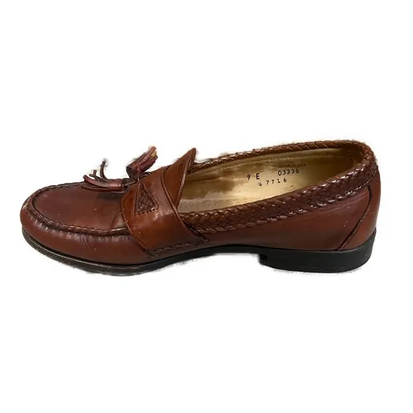 Allen Edmonds Men’s Maxwell Brown Leather Tassel Loafer Shoes- Size 9‎
