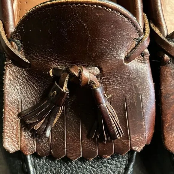 Allen Edmonds Nashua Two Tone Kilt Tassel Loafers size 10 1/2 D.